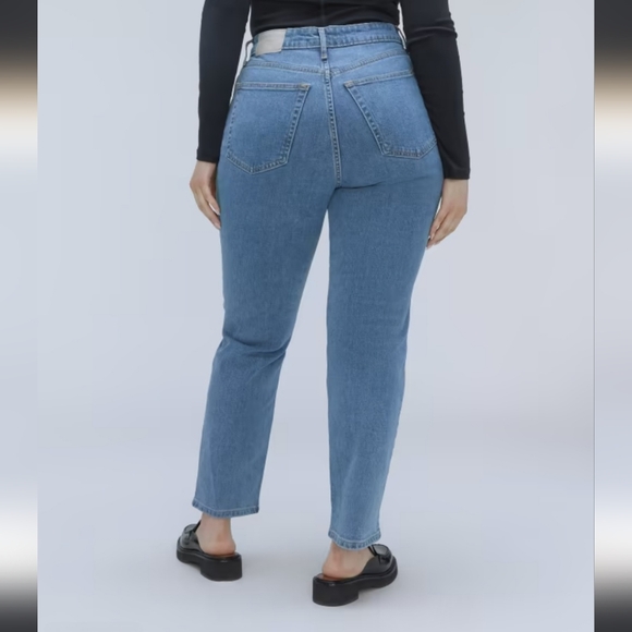 EVERLANE The Curvy Cheeky Straight Leg Jeans Organic Cotton Women's Size 35 - Picture 2 of 14